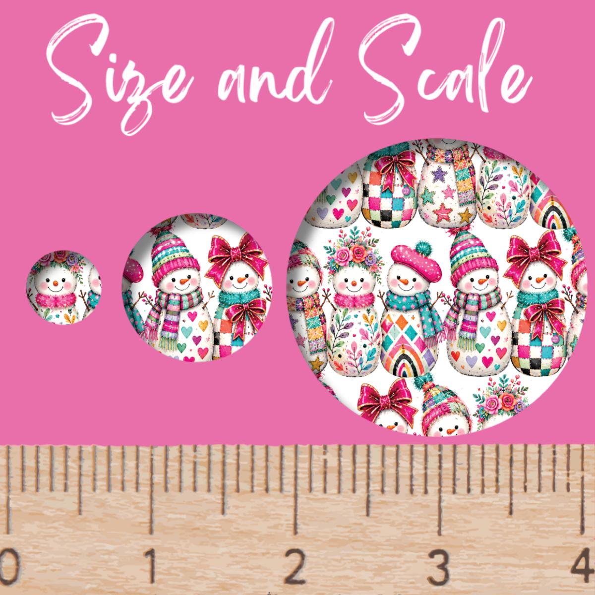 Patterned Laser Acrylic, Winter Snowman Floral Cast Acrylic Sheet