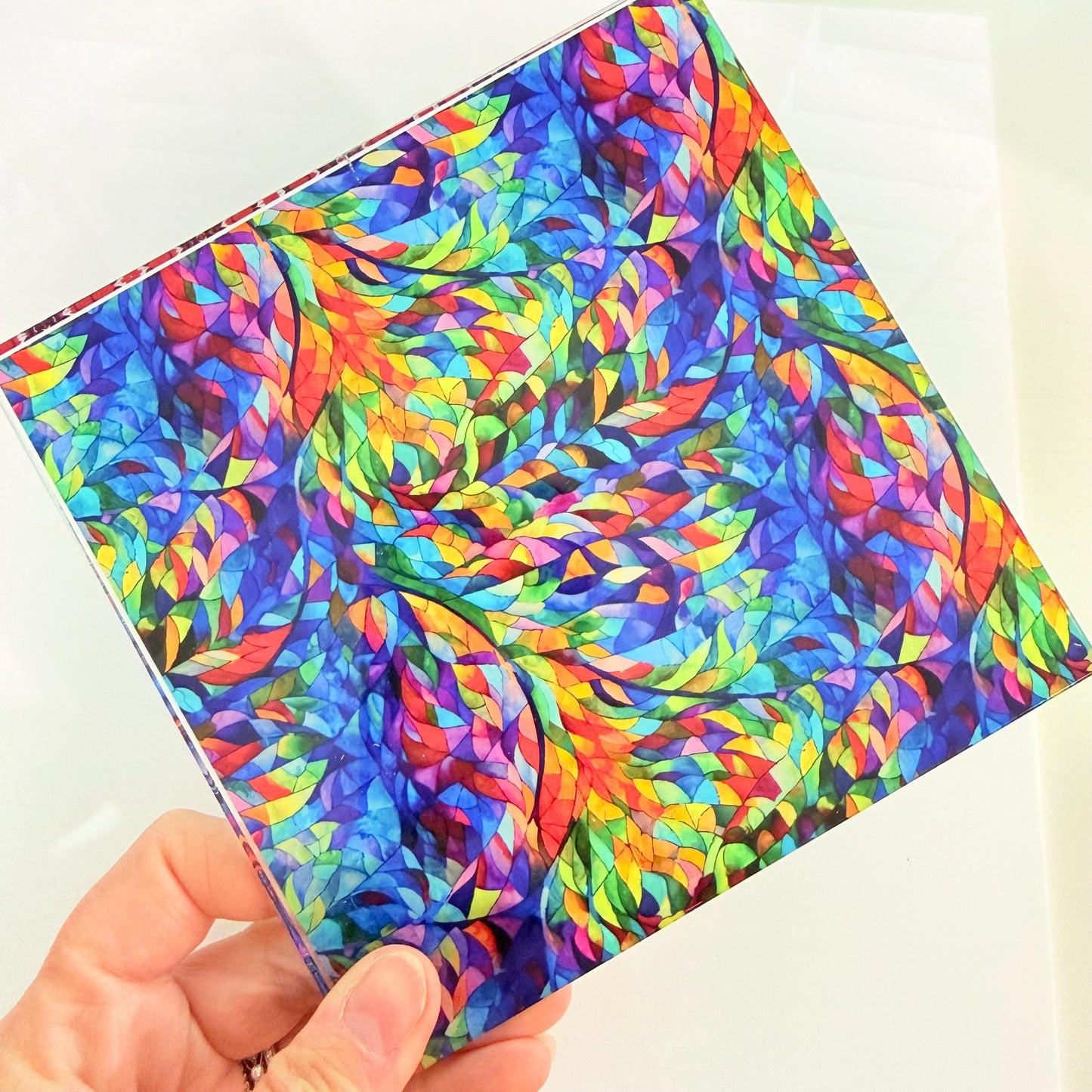Flower Patterned Acrylic Sheet, Blue Daisy Floral Laser Acrylic or Flex or Wood
