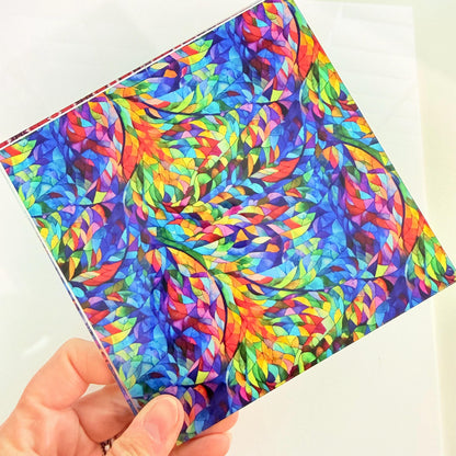 Flower Patterned Acrylic Sheet, Blue Daisy Floral Laser Acrylic or Flex or Wood