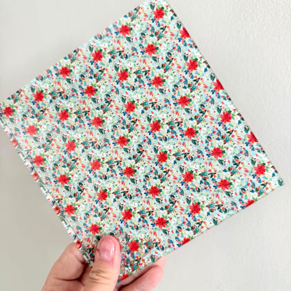 Floral Patterned clear Acrylic Sheet, Flowers Laser Acrylic, Red Green Acrylic for lasers,