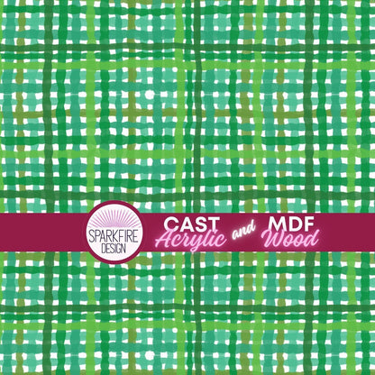 Pink Plaid Patterned Cast Acrylic, Flex and Wood for Lasers