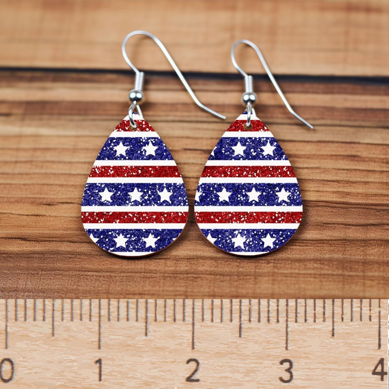 4th of July Stars and Stripes Design for Laser Cutting Patterned Cast Acrylic, Flex and Wood for Lasers