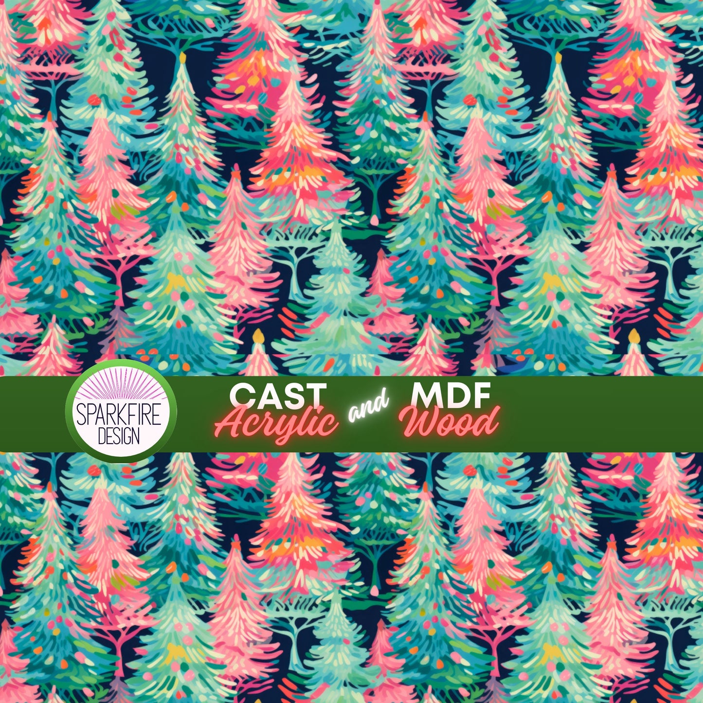Patterned Christmas Tree Acrylic Sheets – Laser Cut Acrylic & MDF Wood Sheets
