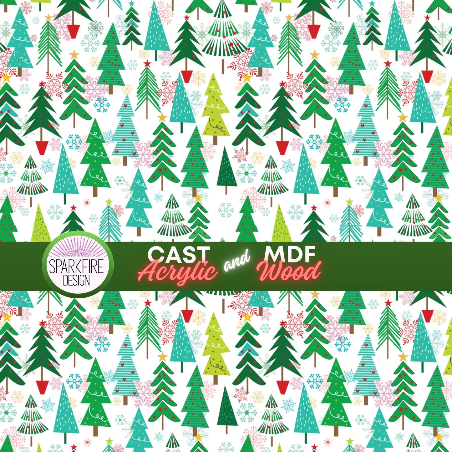 Christmas Tree Patterned Acrylic Sheet