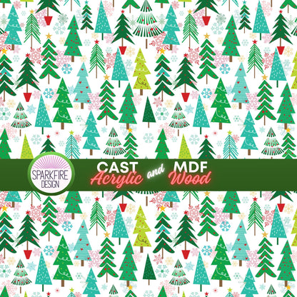 Christmas Tree Patterned Acrylic Sheet