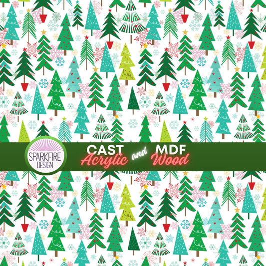 Christmas Tree Patterned Acrylic Sheet