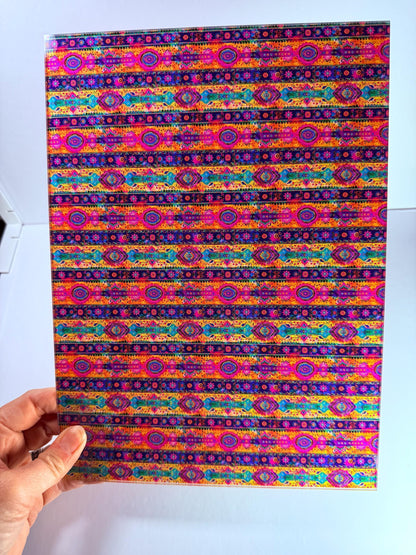 Patterned Acrylic Sheet - Clear Core UV Printed Acrylic for Lasers, Jewelry Blanks 8"x11" Patterned Cast Acrylic, Flex and Wood for Lasers