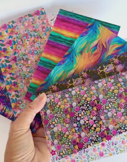 Patterned Acrylic Sheet - Rainbow Leopard UV Printed Clear Core Acrylic for Laser Cutting Patterned Cast Acrylic, Flex and Wood for Lasers